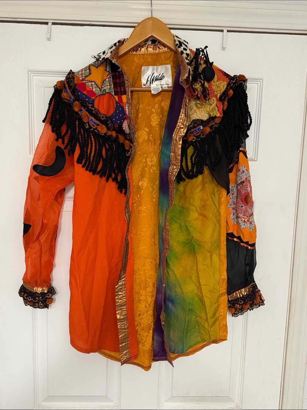 Whimsical Multicolor Boho Fringe Jacket -